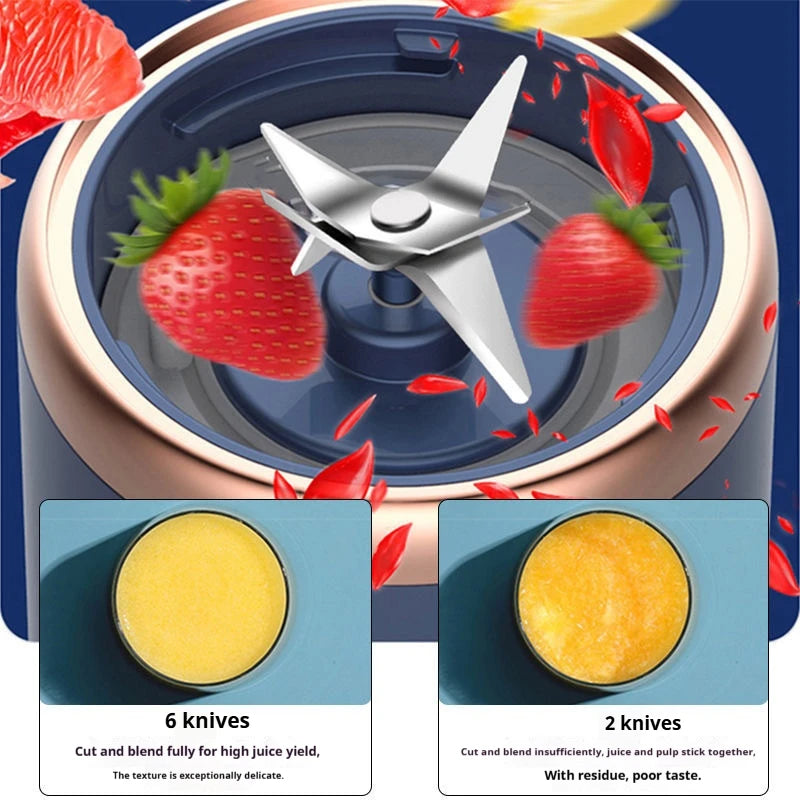 Bärbar blender med 6 blad – Mixa juice och smoothies