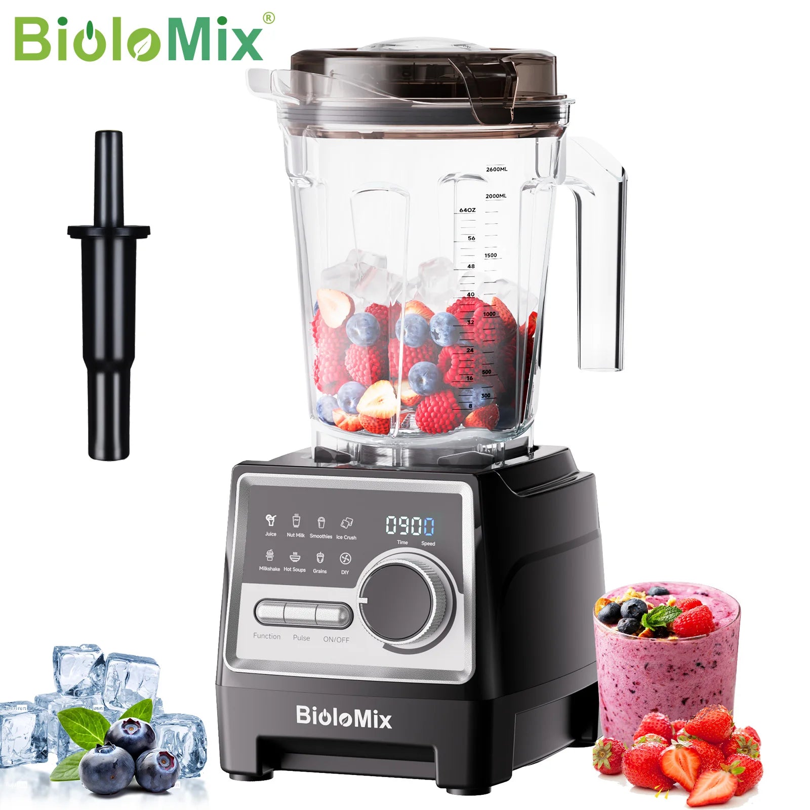 BioloMix Professionell Blender 1500W – 2,6L kanna