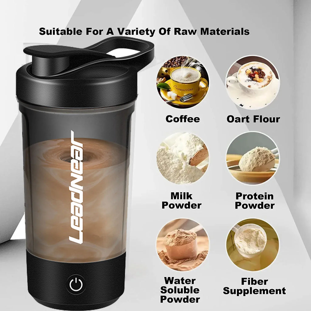 Automatisk shaker-mugg för protein & dryck – Bärbar