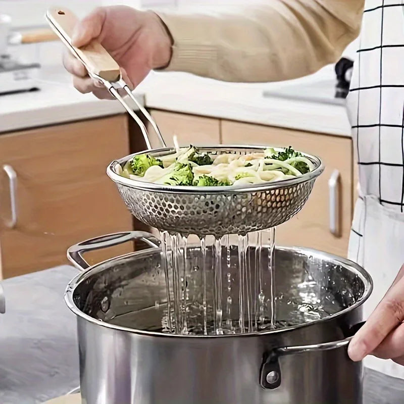 Köksstil med trähandtag - Rostfritt stål