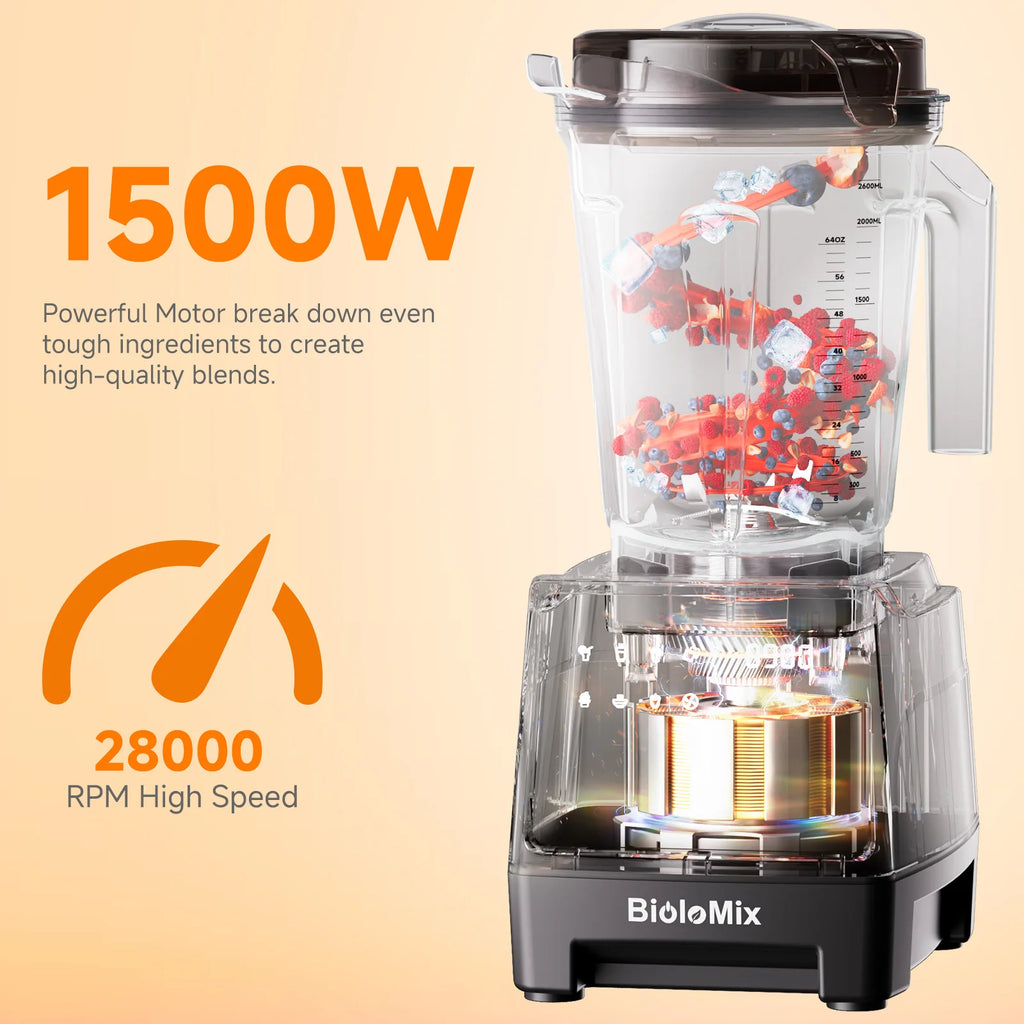 BioloMix Professionell Blender 1500W – 2,6L kanna